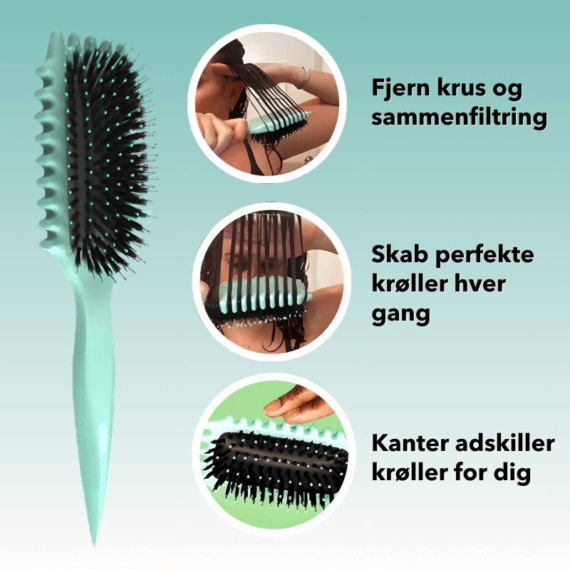 CurlyBrush™ - For krusfri og tangfri krøller